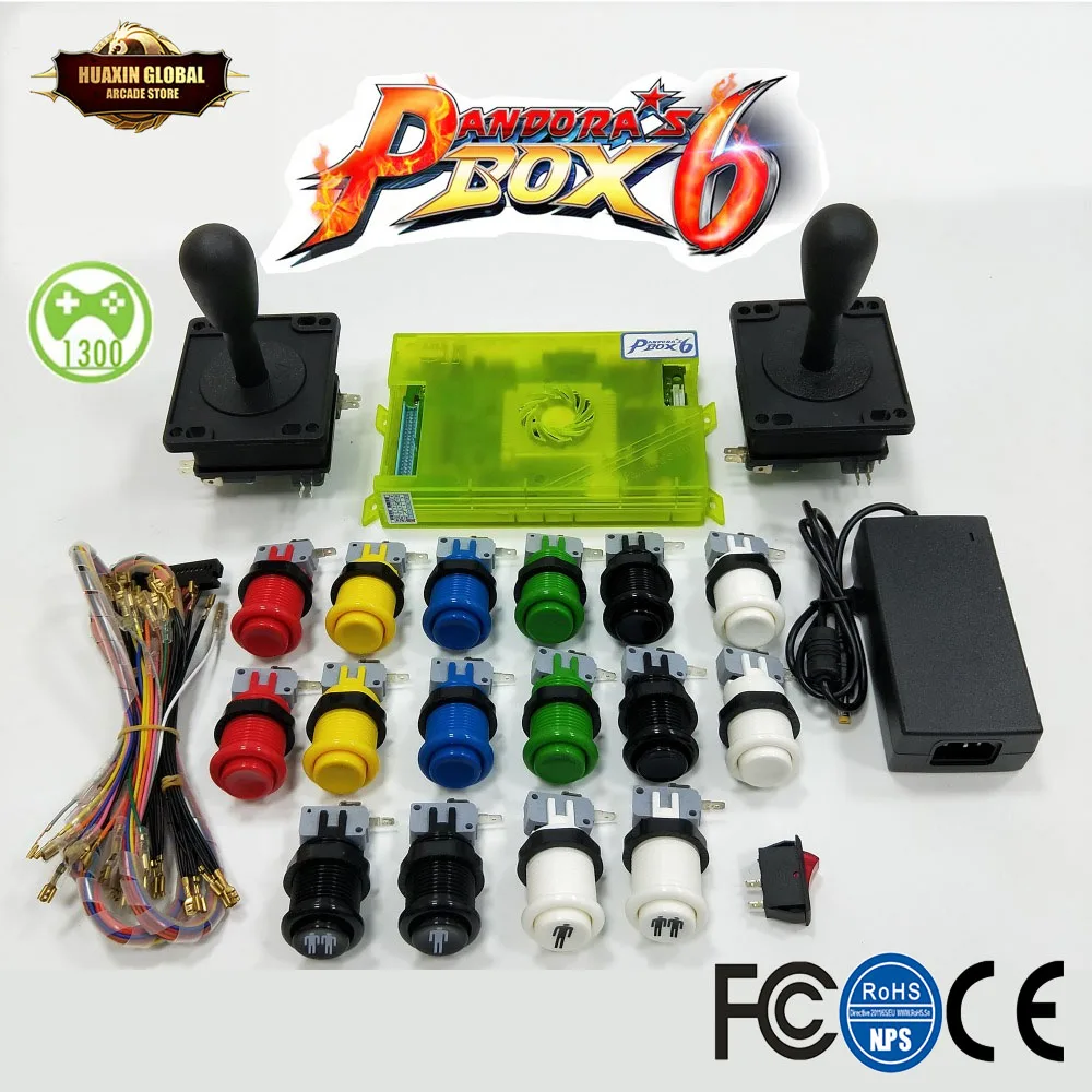 2 игрока DIY аркадный набор Pandora Box 6 1300 в 1 домашняя игровая доска и американский