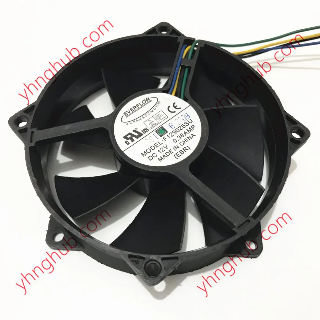 

Everflow F129025SU DC 12В 0.38A 95x95x25 мм 4-проводной вентилятор охлаждения сервера