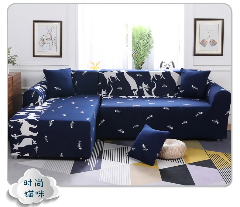 Christmas Decorations Sofa Cover Slip-resistant Sectional Elastic Full Couch Cover Sofa Towel Single/Two/Three/Four-seater