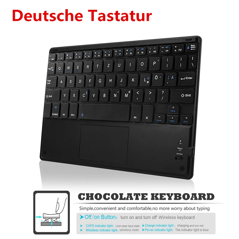 Bluetooth клавиатура для iPad 7-го поколения 10,2 дюймов чехол для планшета Магнитная Съемная клавиатура из искусственной кожи флип-чехол с подставкой