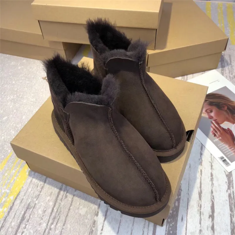 Real Fur Snow Boots Waterproof Genuine Leather Snow Boots Australia Classic Women Boots Warm Winter Shoes for Women