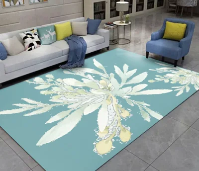 Дом в скандинавском стиле ковер высокого качества креативные Листья 3D печатные ковры для гостиной спальни ковер диван чайный коврик для стола
