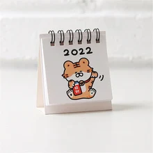 Calendrier de bureau en forme de tigre, dessin animé mignon, planificateur planificateur journalier, fournitures scolaires et de bureau, décoration de bureau, 2022