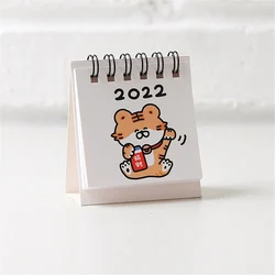 Calendrier de bureau en forme de tigre, dessin animé mignon, planificateur planificateur journalier, fournitures scolaires et de bureau, décoration de bureau, 2022 