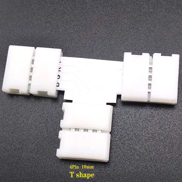 Solderless Clip-on Coupler Connector 4 Pin 10mm For 5050 Rgb Led St - Foto 2