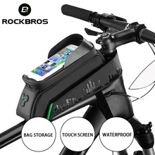 ROCKBROS велосипедная сумка для телефона с сенсорным экраном передняя трубка велосипедная Сумка водонепроницаемая рамка для велосипеда Аксессуары для велосипеда