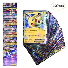 

100-120 Pieces of Pokemon Card Flashing Card Game Tag Team Vmax Gx V Max Chariot Trading Children's Toys