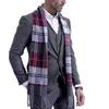 1Pcs Mens Scotland Soft Scarf Wool Check Plaid Winter Warm Shawl Neck Wrap Long Scarf 30 x 190 cm ► Photo 3/6