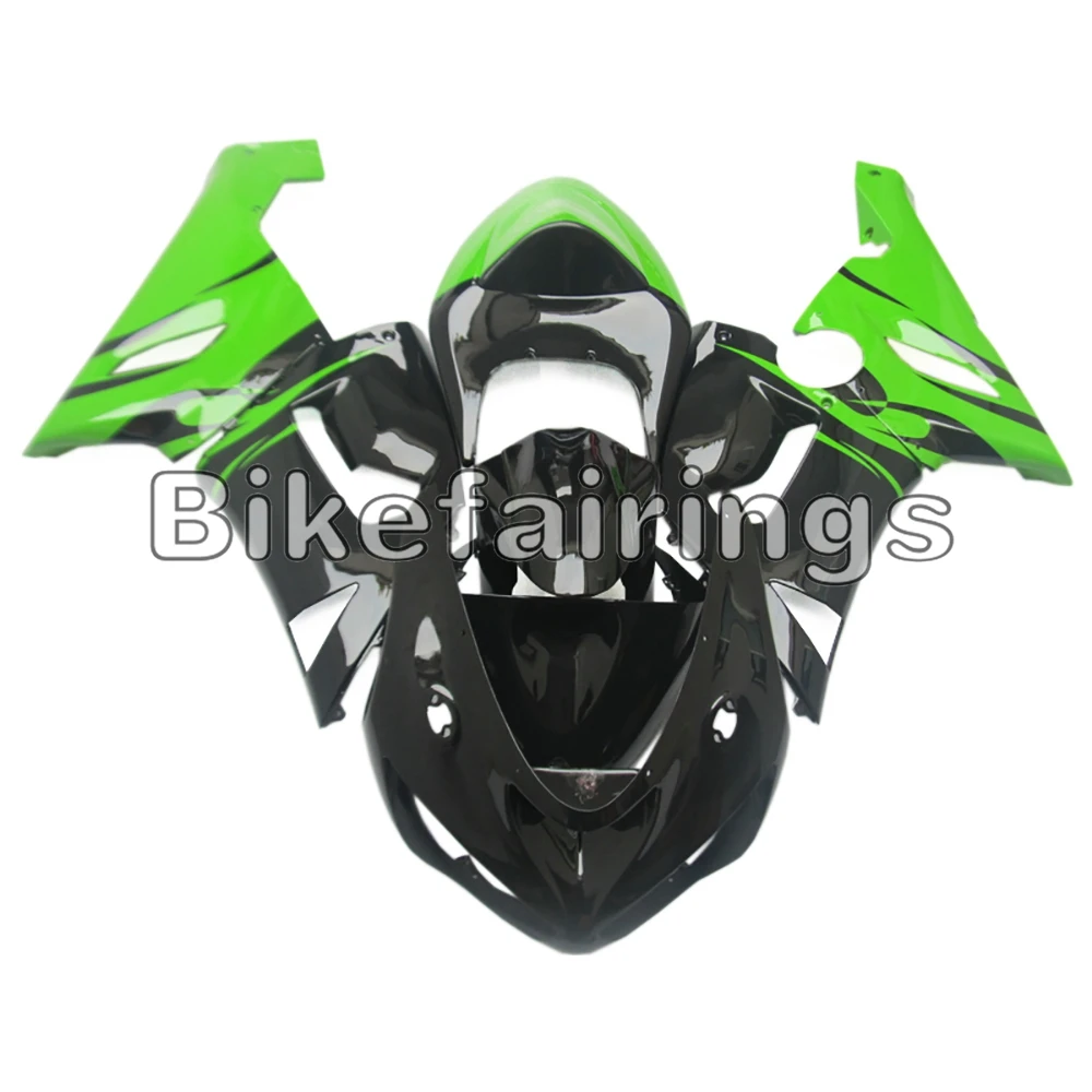 

Complete Injection Black and Green Lowers Cowling Fairing Kit For Kawasaki 2005 2006 ZX-6R 05 06 636 ZX636R zx6r Cowlings