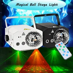 Boule magique Disco à LED RGB, projection Laser pour DJ Bar Club karaoké, 32 modèles de lumières stroboscopiques de scène 