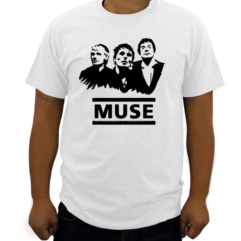 Фирменная Новинка MUSE черно-белая мягкая удобная винтажная Модная Рок-Футболка