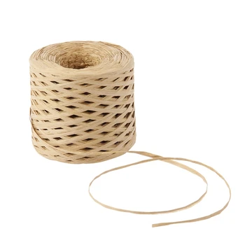 

200M Raffia Paper Twine Rope Gift Wrap Ribbon Bouquet Wrapping DIY Crafts For Party Wedding Decoration