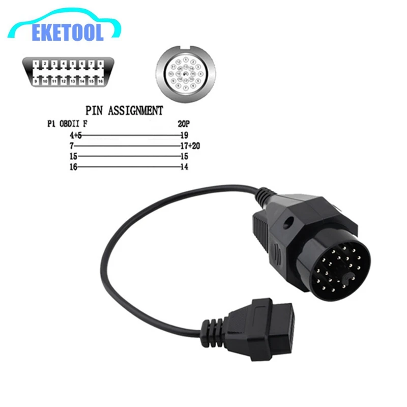 1 шт. OBD2 Диагностический кабель для BMW 20Pin коннектор OBD1 Для 20PIN до 16PIN OBD