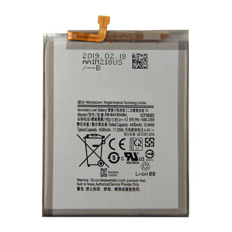 Аккумулятор для телефона EB-BA705ABU для samsung Galaxy A70 A705 SM-A705 4500 ма-ч