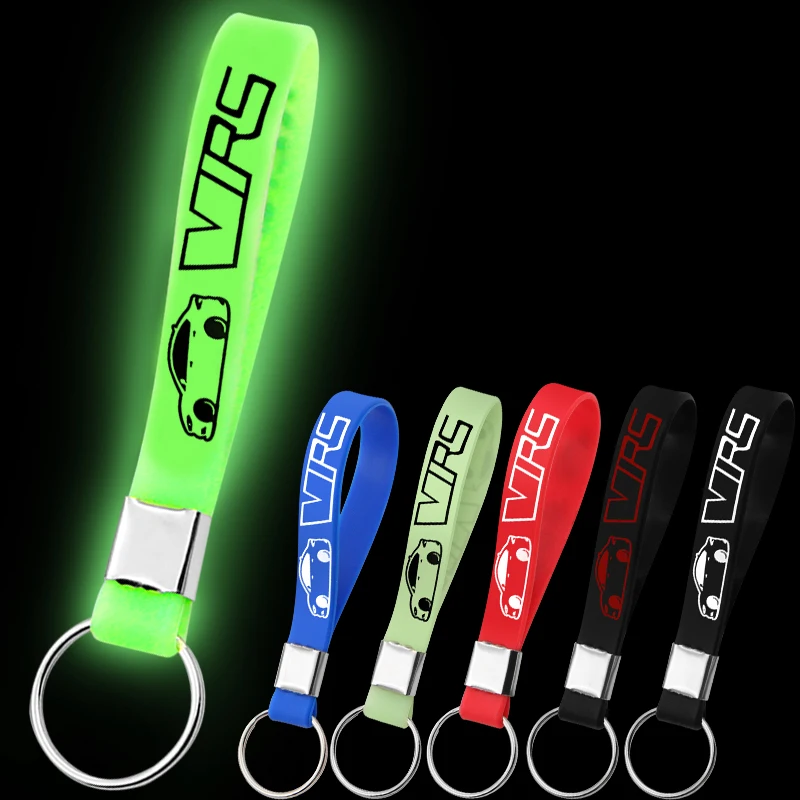 1pcs Excellent Luminous Emblem in Silicone Badge Car Keychain for vws Skodas fast Yeti Octavia Fabia VRS Logo | Автомобили и