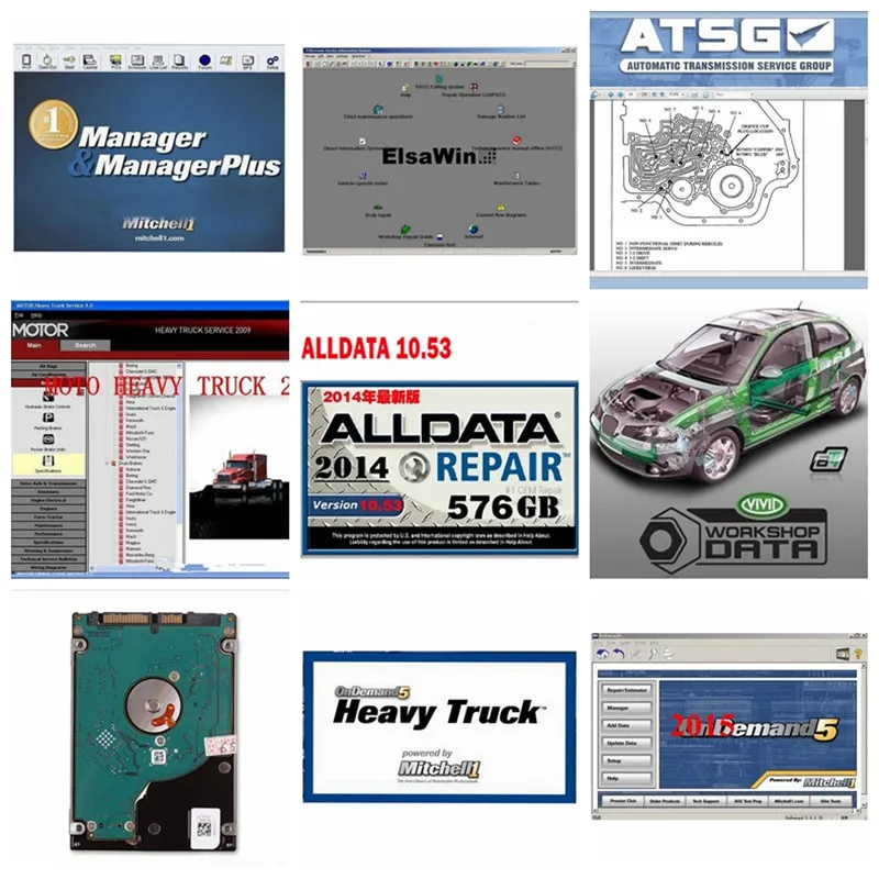 US $99.99 2021 auto repair offline software Alldata V1053 OD5 2015AutoDataAll dataElsaWinVivid 1TB HDD for CarTruck English software