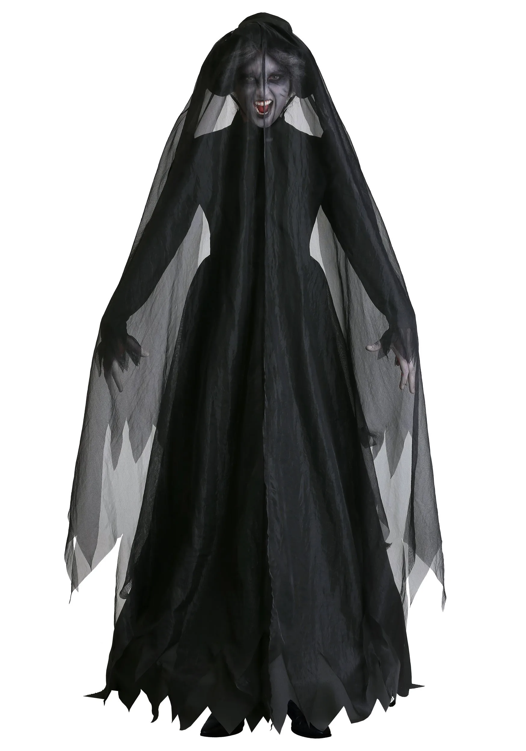 Костюмы на Хэллоуин для женщин вампир, зомби Дьявол вечерние платья для сцены набор с фатой Хэллоуин страшный Косплей наряд набор