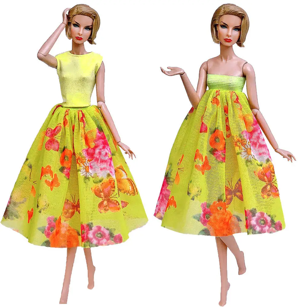 NK Mix новейшее Кукольное платье модельная юбка ручной работы вечерние модные платья для куклы Барби аксессуары игрушки подарок для девочек JJ - Цвет: Not Include Doll  H