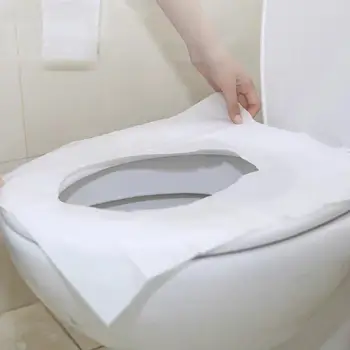 

200 Sheets/Box Disposable Toilet Pad Cushion Paper Soluble Water Disposable Toilet Pad Cover Private Toilet Pad Seat Cover