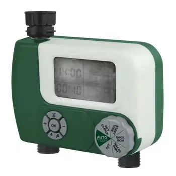 

Dual Outlet Garden Watering Timer Irrigation Controller Automatic Electronic Home Hose Faucet Digital Tap