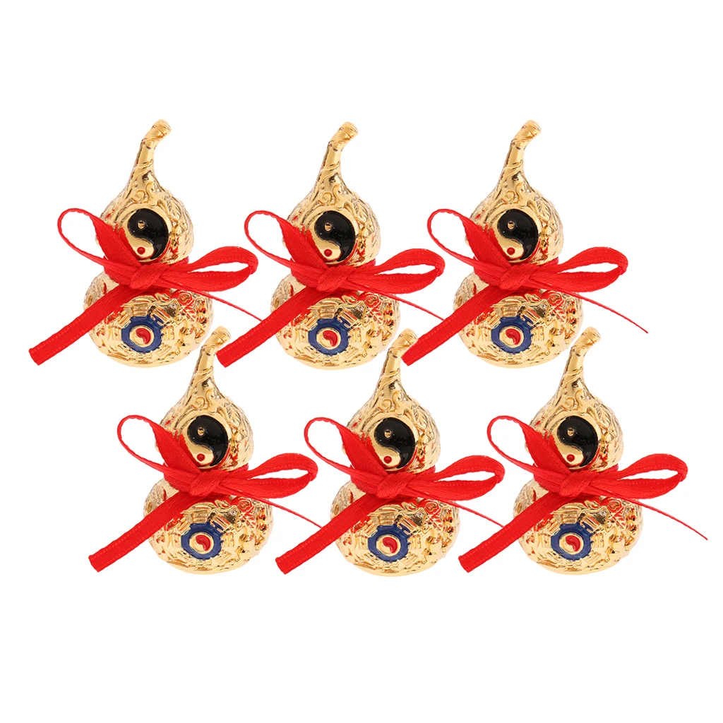 Set Of 6 Chinese Lucky Charms WU Lou, HU LU Pumpkin Bottle Pumpkin Bottle Fortunately