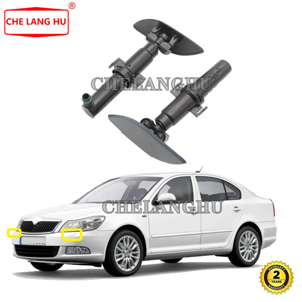 For Skoda Octavia A5 A6 Sedan 2009 2010 2011 2012 2013 Front Headlight Washer Sprayer Nozzle Cylinder Jet And Washer Cover Cap