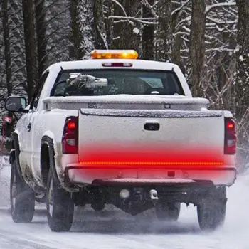 

New Epoxy Soft Board Pickup Truck 4PIN Three-row Three-color Brake Water Flowing Tail Light Bar For Ford F150 Ip67 Waterproof