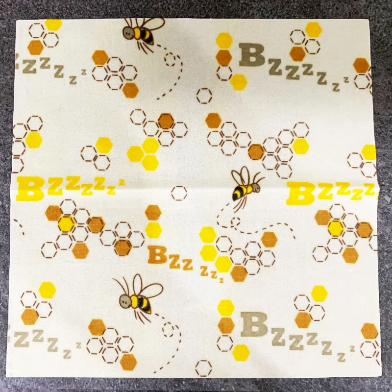 Bees1PC S Пчелиный воск обертка Экологичная многоразовая пищевая обертка устойчивая пчелиный воск обертка для хранения пищевых продуктов Органическая обертка Замена для сэндвича - Цвет: Bees1PC S