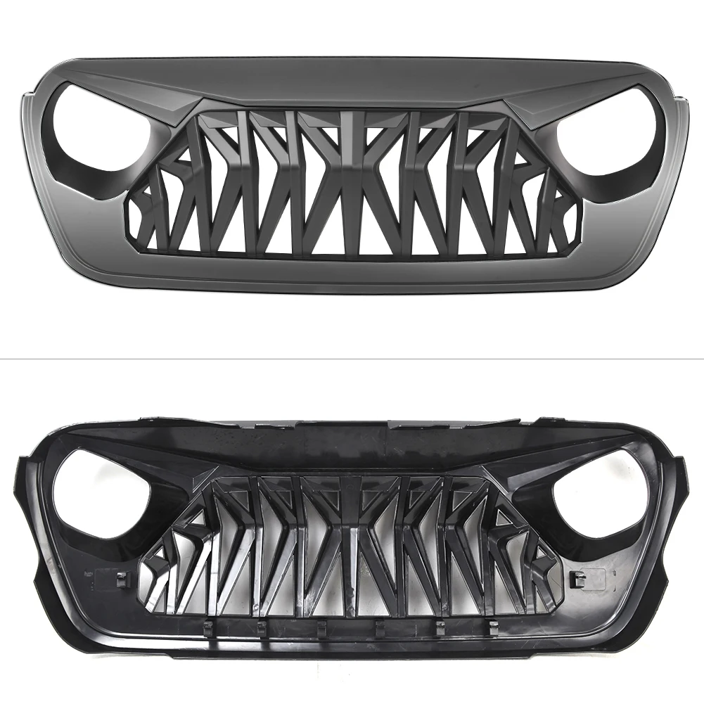  Shark Auto Front Grille Mesh Grill For Jeep Wrangler JL Unlimited 2/4 Door 2018-2019 & Jeep Gladiat