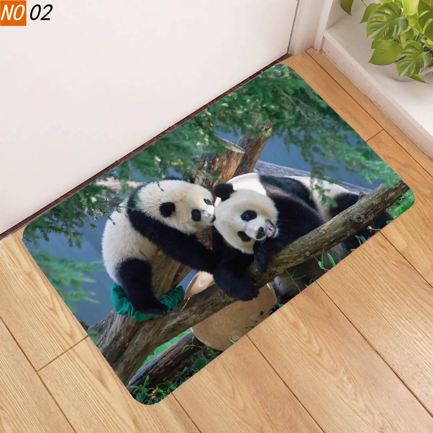 3D гигантский коврик с принтом панды, ковер для спальни и зала, нескользящий мягкий дверной коврик для гостиной, кухни, рождественский подарок