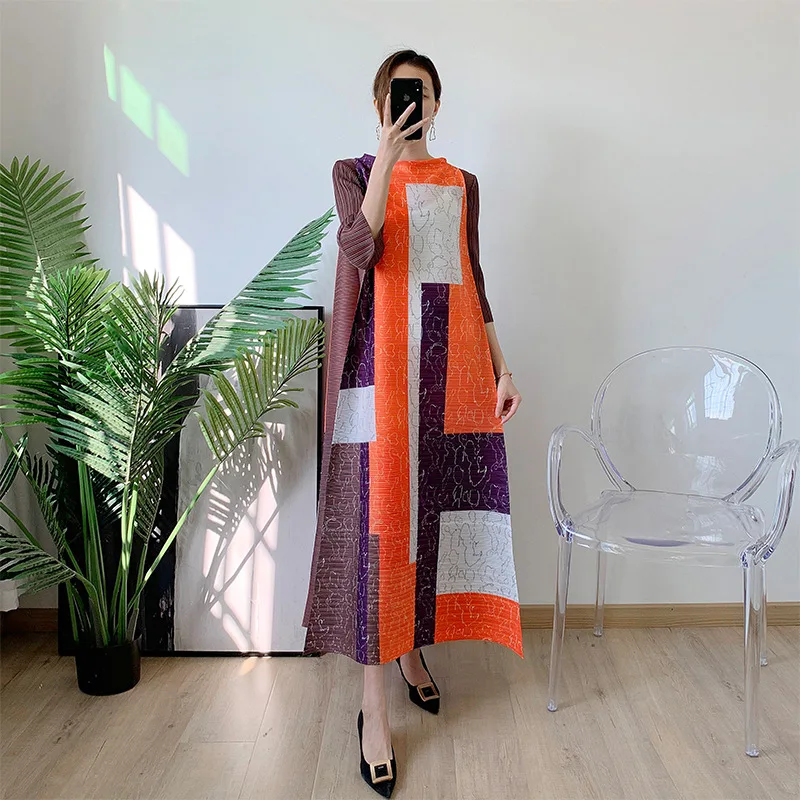 Женская плиссированная юбка гармошкой Issey Miyake стильная Свободная большого