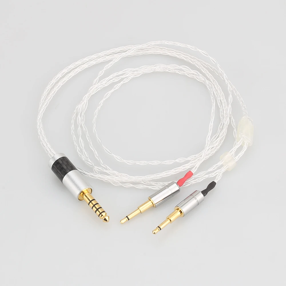 Free shipping 4 4mm 8core Silver Plated Headphone Upgrade Cable for HE1000 HE400S HE560 Oppo PM 1 PM 2