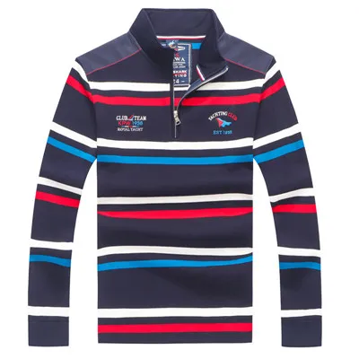 Модный бренд Tace& Shark свитер для мужчин& Polo рубашка для мужчин элегантный повседневный деловой Полосатый мужской свитер пуловер для мужчин - Цвет: 8803-RED