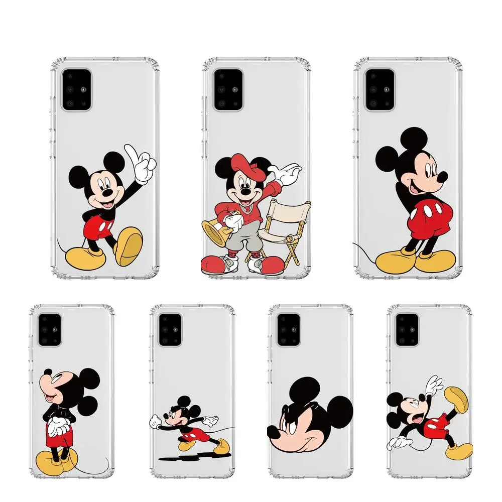 Funny Mickey Mouse Lovely Anime Style Transparent Phone Case Hull For Samsung Galaxy A 50 51 20 71 70 40 30 10 80 E 5G S Shell | Мобильные