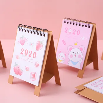 

2020 Creative Cute Starry sky cat Whale Mini Desktop Paper Calendar Daily Scheduler Table Planner Yearly Agenda Organizer