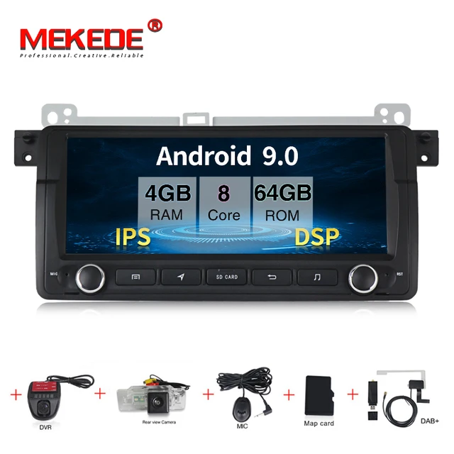 $US $249.20 IPS DSP 1 Din Android 9.0 Car DVD Player For BMW E46 Multimedia M3 318/320/325/330/335 Rover75 Coup