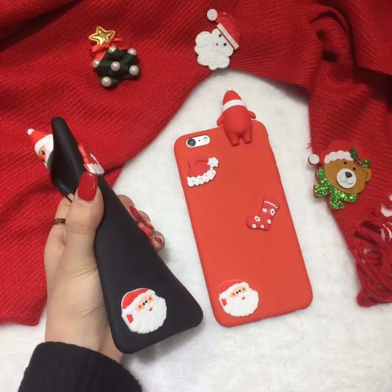 Мягкий 3D лося кукла Merry Christmas чехол для huawei Honor Y9 9 8 плюс 7C Y7 Prime 6S 6C P9 Lite смарт-чехол с принтом "Санта Клаус"