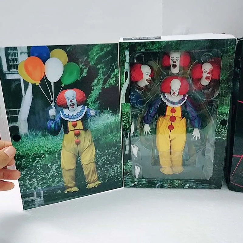 NECA 1990 фильм это Pennywise Джокер клоун старое издание фигурка модель игрушки куклы для подарка - Цвет: A in box