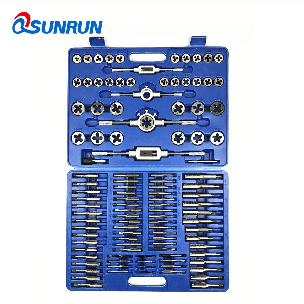 US $51.99 110In1 Tap Amp Die Tool Set M3M12 M6M20 Screw Thread Metric Wrenchtaper Taps Plug Taps TType Tap Adjustable Tap Wrench