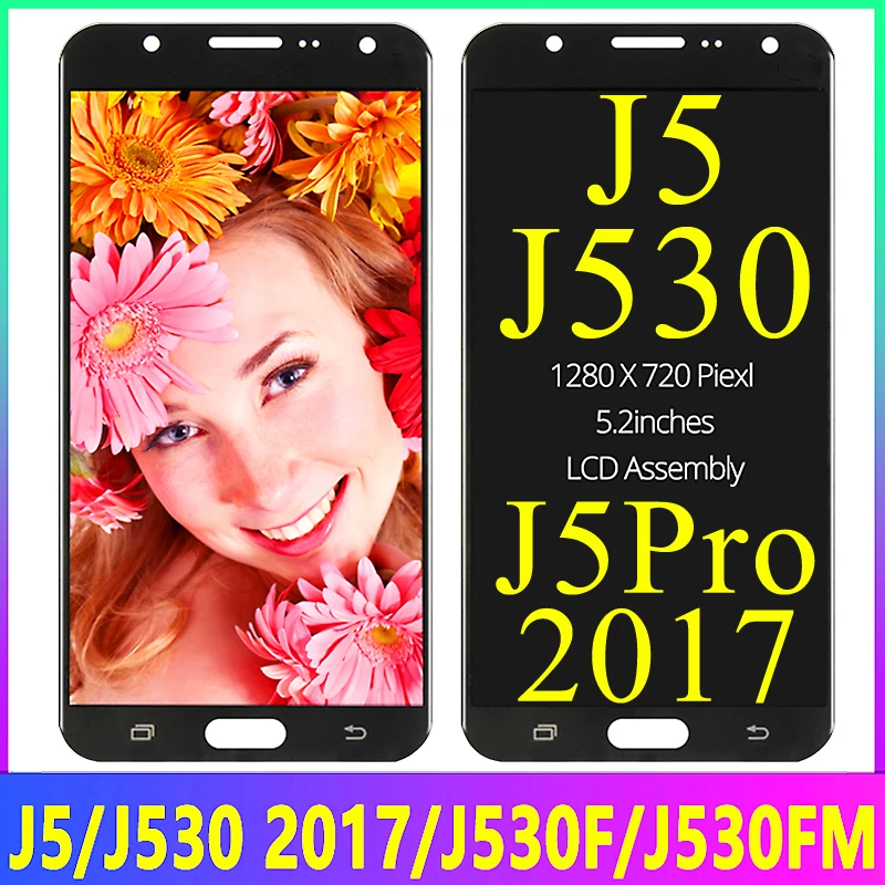 OLED ЖК дисплей для SAMSUNG GALAXY J5 2017 с дигитайзером сенсорного экрана в сборе J530M Pro