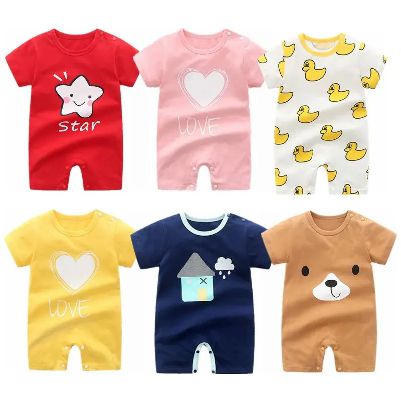 2020 летнее боди для ребенка мальчика милый мультяшный комбинезон младенцев