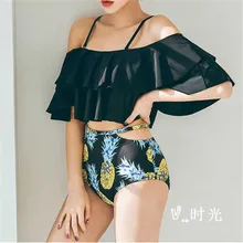 Танкини цветочный женский бикини танкини может Корейская юбка полиэстер женский купальник женский корейский Sierra Surfer Mujer