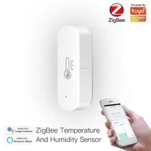 Capteur de température et d'humidité Tuya ZigBee, pour maison intelligente, hygromètre, thermomètre, besoin d'un Hub compatible avec Alexa et Google Assistant