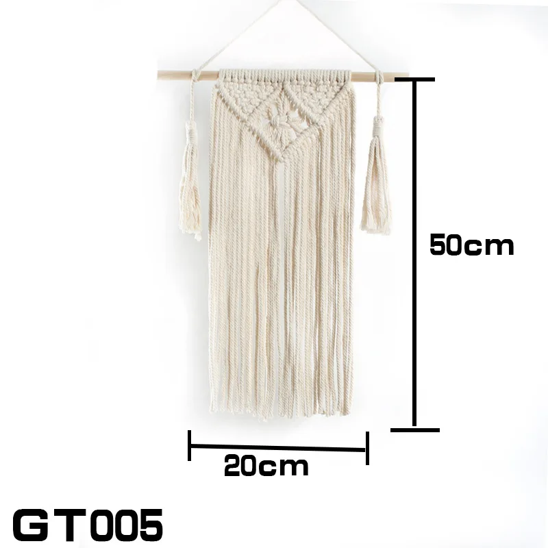 Cross Border Cotton Thread Hand-woven Processing Indoor Decoration Beautify Wall Decoration Wall Hanging Decoration Tapestry Cur