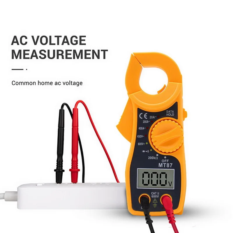 Urijk MT87 Цифровой мультиметр тестер ЖК-дисплей электрик ручной мультиметр Вольт подсветка мультиметр 1 шт