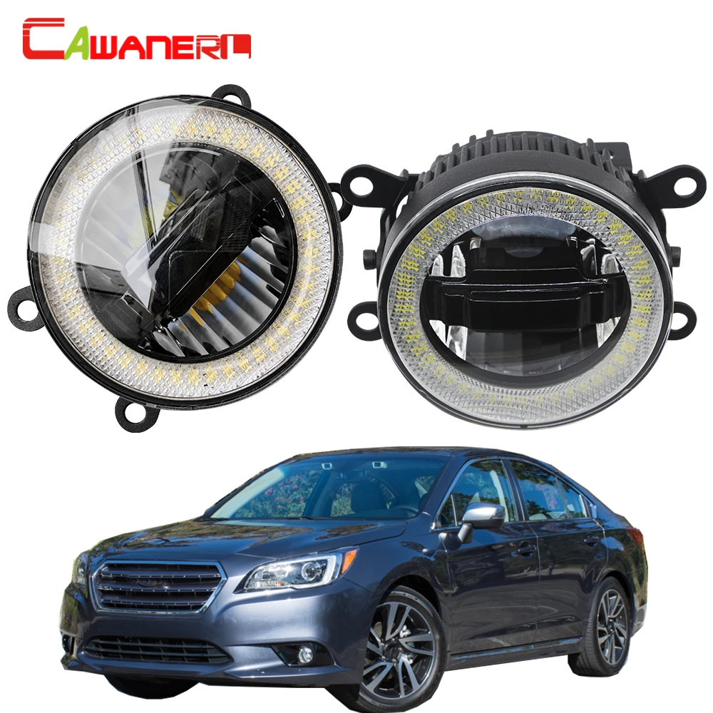 

Cawanerl для Subaru Legacy 2010-2018 автомобиля 3000LM светодиодный туман светильник Ангел глаз лампа Дневной ходовой огонь DRL 12V Высокая яркость