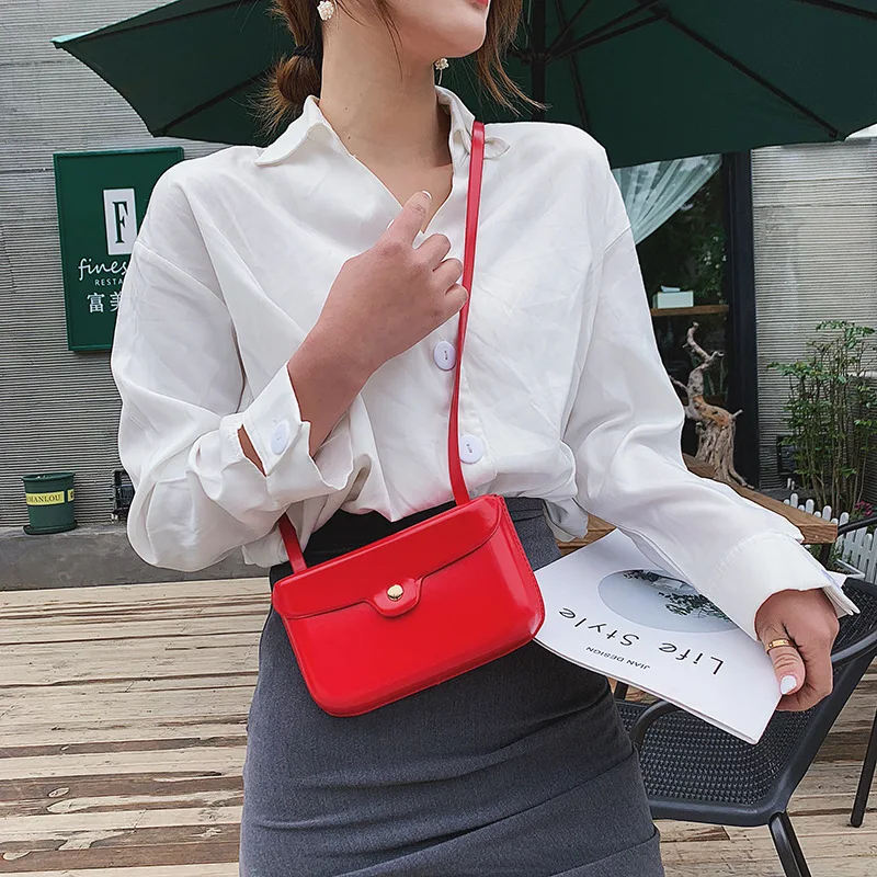 

Joker casual flip PU bag Korea East Gate shoulder diagonal retro small square bag