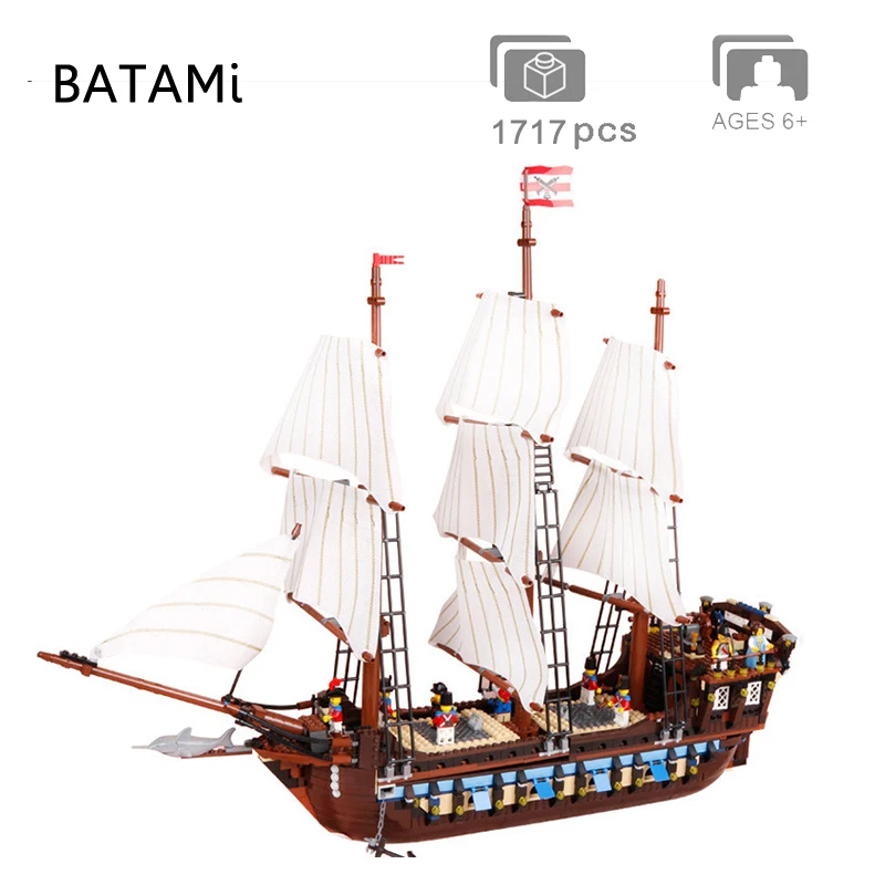 

16006 16009 16016 22001 Pirates of the Caribbean The Black Pearl Ship Model Building Blocks bricks Compatible 4184 4195 10210