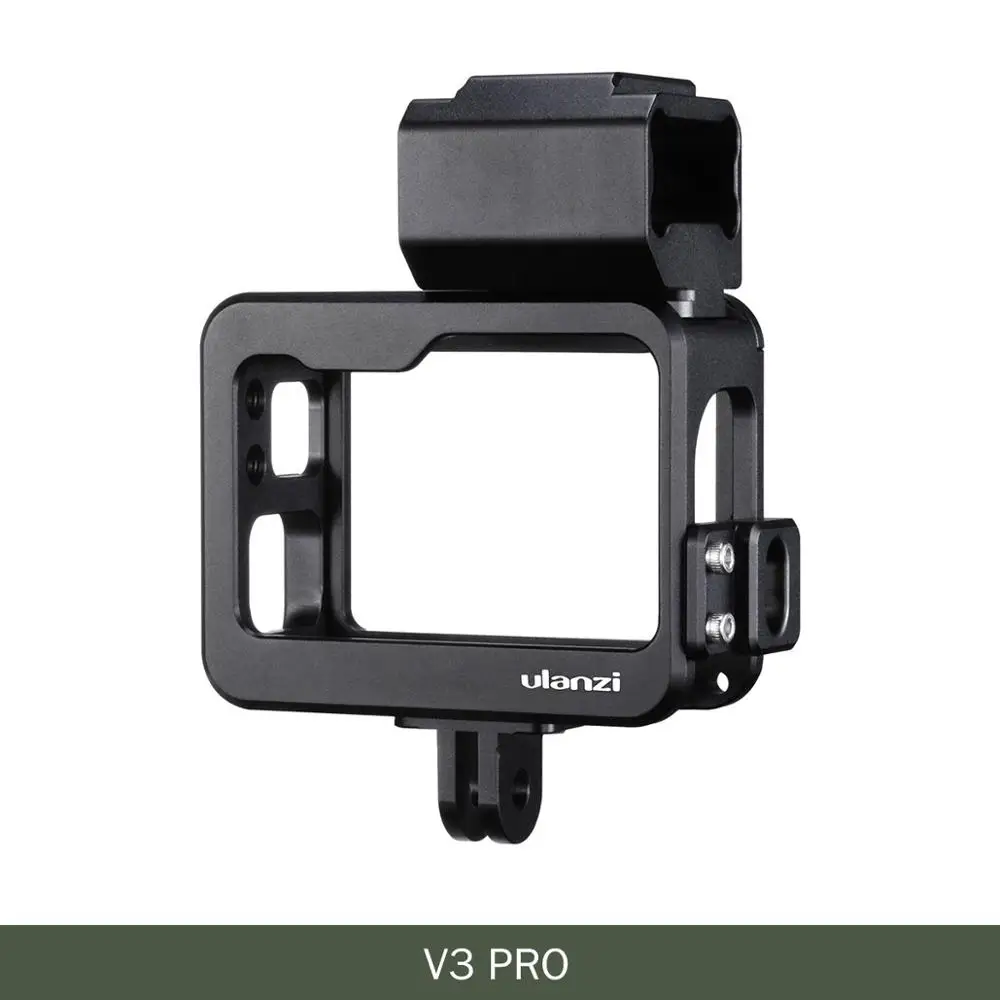 Ulanzi V3 Pro металлический чехол Vlog для Gopro Hero черный 7 6 5 Чехол для холодного башмака с аккумулятором микрофонный адаптер микрофонный кабель зажим - Цвет: Белый цвет