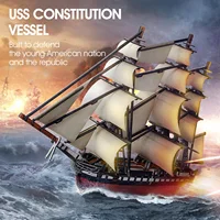 CubicFun 3D Puzzle USS Constitution Vessel Ship Model US Navy Building Kits for Adults Kids 193 Pcs Stress Relief Deco Gifts 2